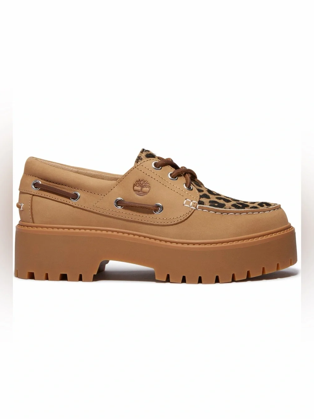 Timberland Stone Street Genuine Calf Hair Platform Boat Shoes